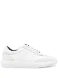 Brioni panelled suede-leather sneakers - White