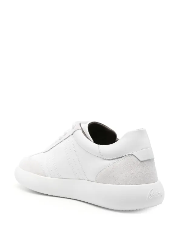 スニーカー Brioni QHLW0LPA701 Sneakers White Brioni Panelled suede-leather Sneakers | White | FARFETCH