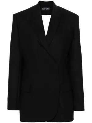 ジャケット DAVID KOMA FW23 'Tailored Tuxedo' blazer (AW23DK11J BLACK) DOUBLE BREASTED TUXEDO JACKET – David Koma