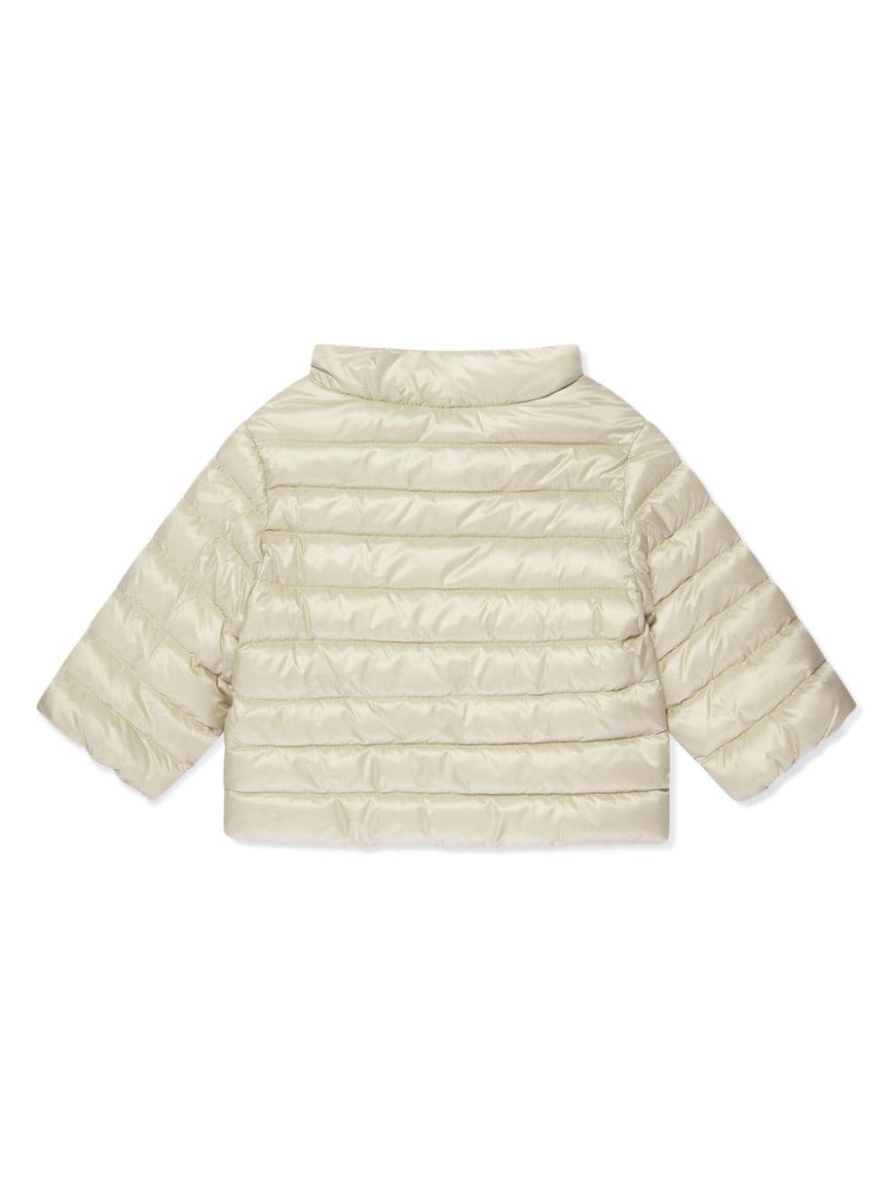 Moncler Enfant Gewatteerd jack met logopatch Beige