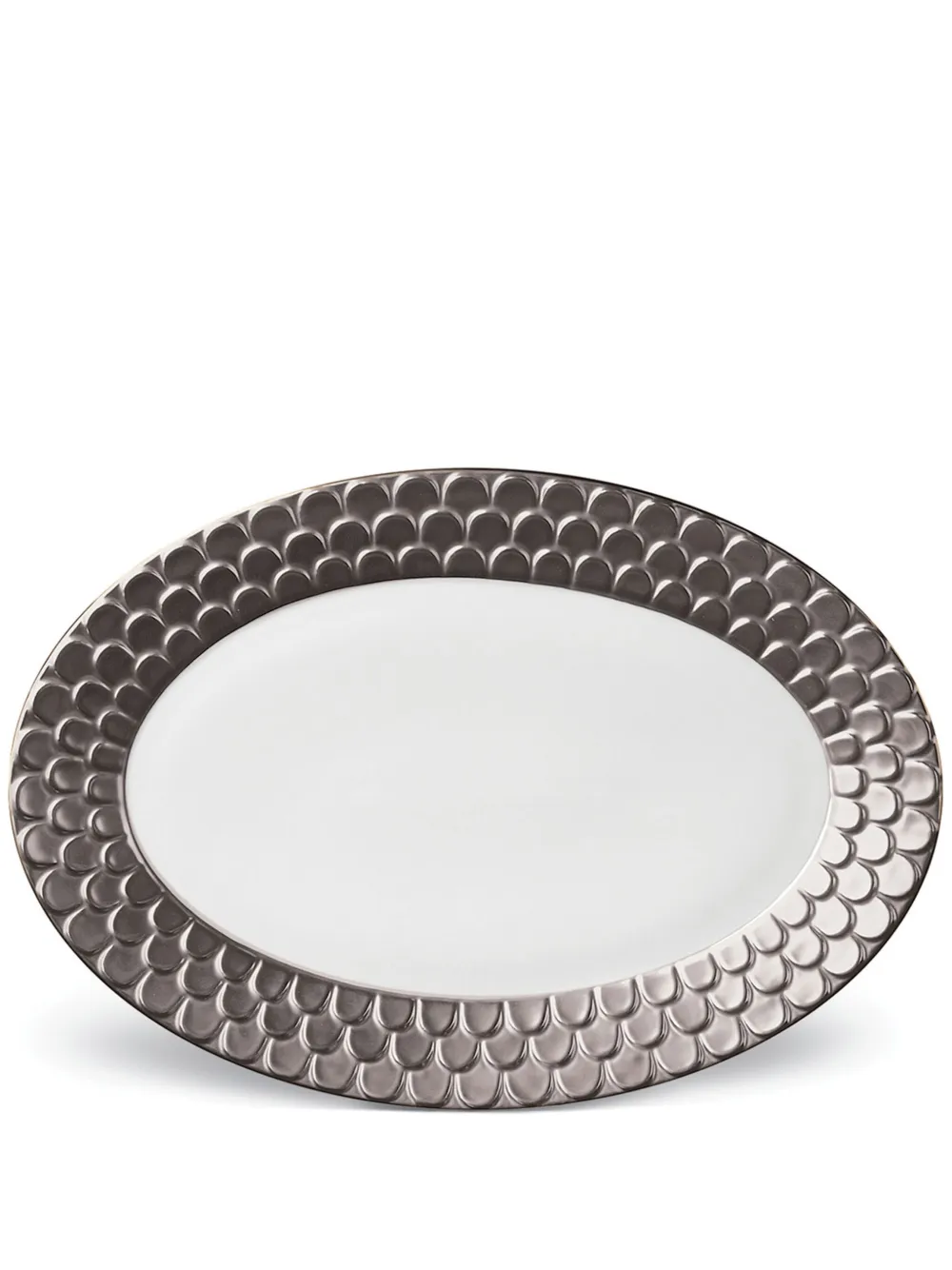 L'Objet Aegean oval platter (38cm x 27cm) | White | Image 1