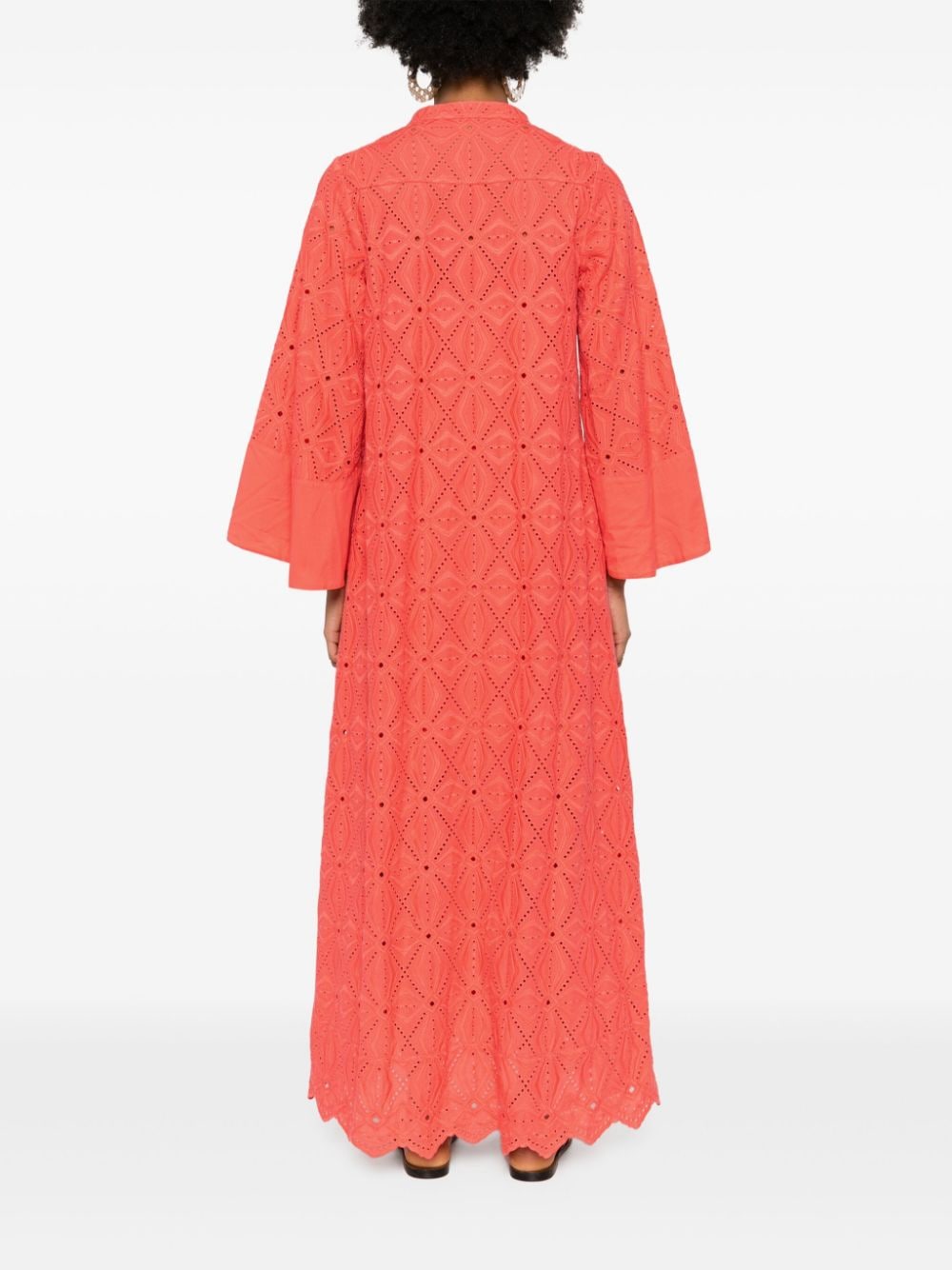 Shop Dorothee Schumacher Broderie Anglaise Maxi Dress In Pink