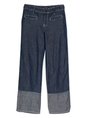 Fendi Kids FF logo-embroidered Jeans | Blue | FARFETCH ID