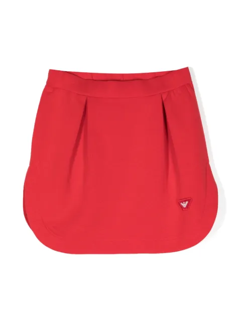 Emporio Armani Kids logo-embroidered jersey skirt