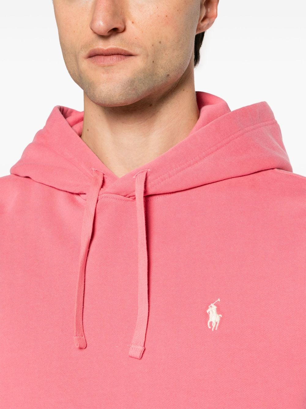 POLO PONY-EMBROIDERED COTTON HOODIE