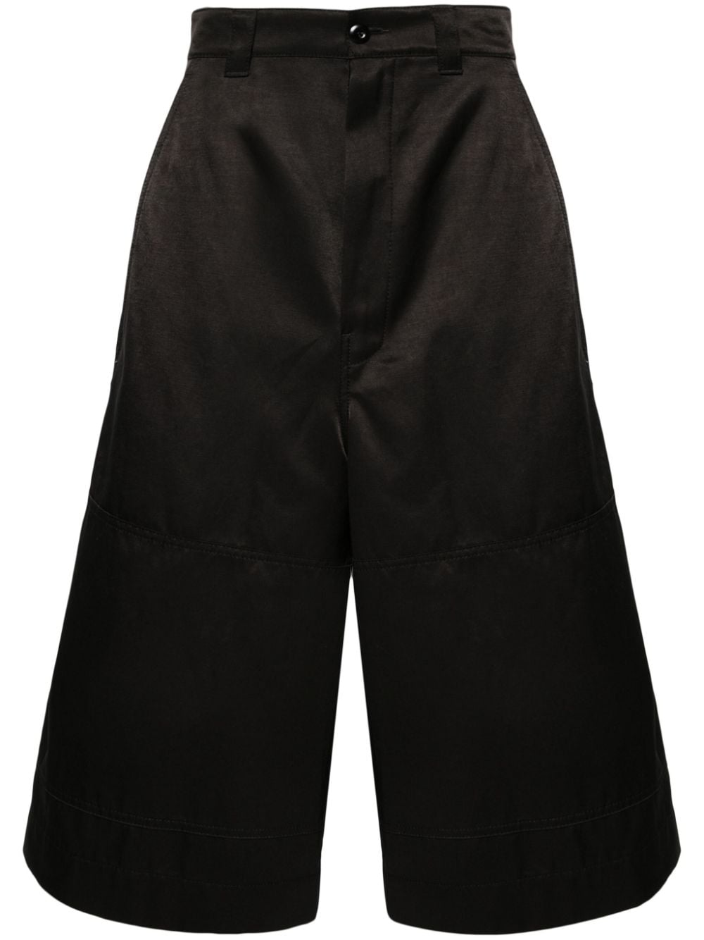 Shop Mm6 Maison Margiela Knee-length Twill Cargo Shorts In Black