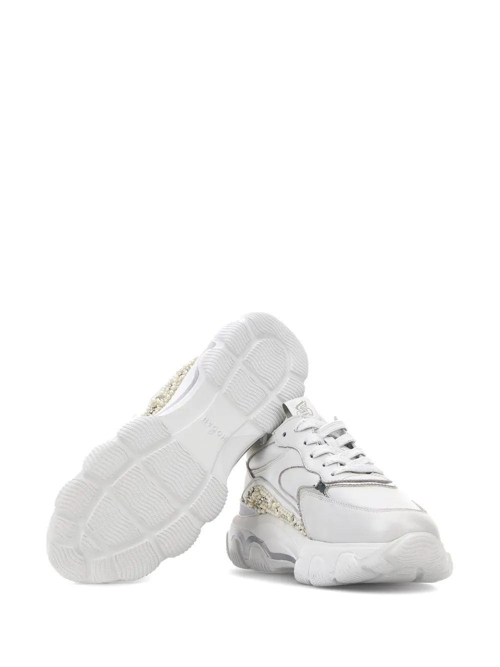 Hyperactive Pearl-Embellished Sneakers