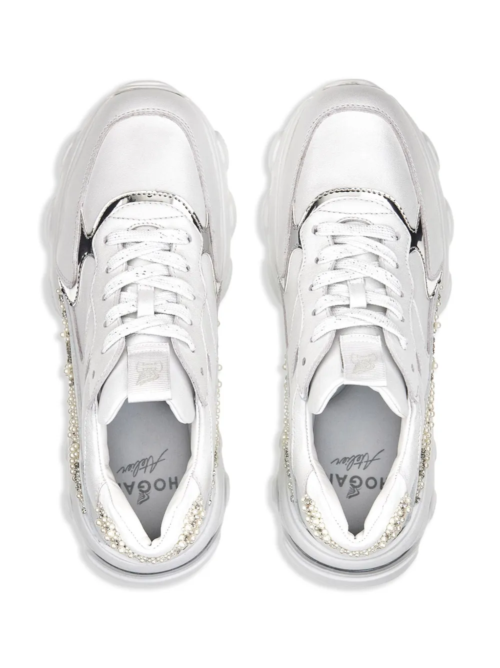 Hyperactive Pearl-Embellished Sneakers