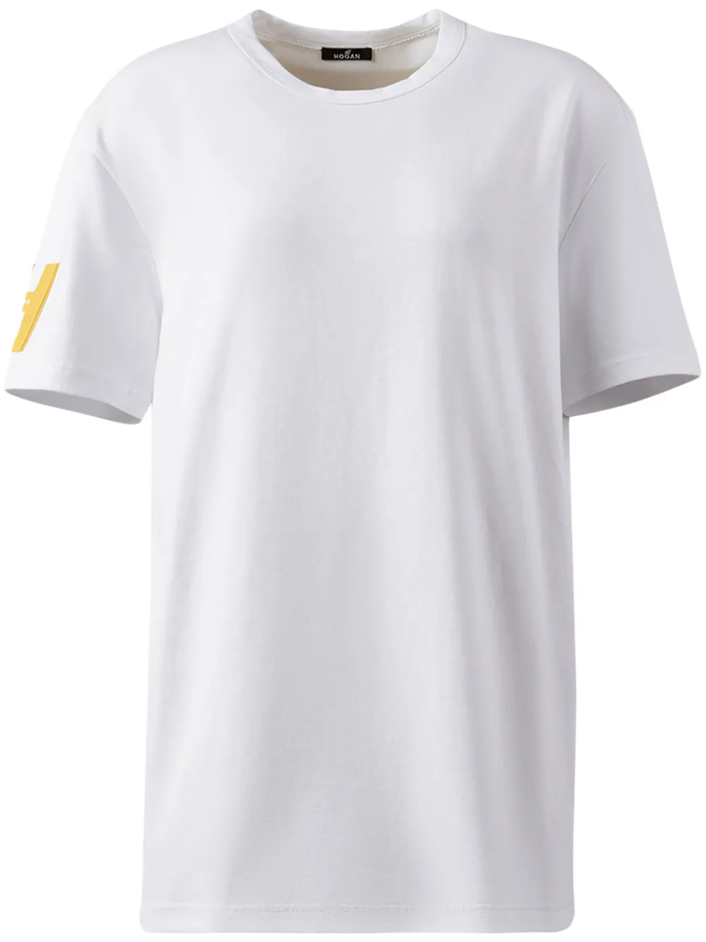 hogan t-shirt en coton à logo pailleté - blanc