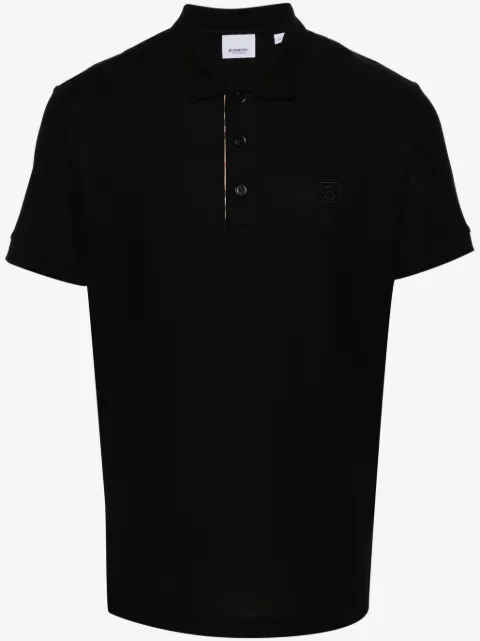 Burberry logo-embroidered piqué polo shirt