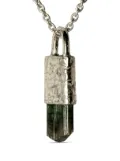 Parts of Four Talisman Specimen elbaite necklace - Silver