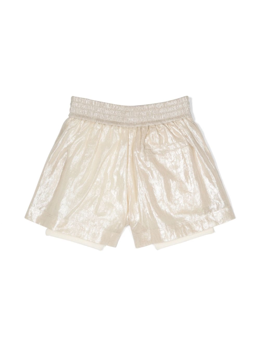 Image 2 of Brunello Cucinelli Kids lamé cotton shorts