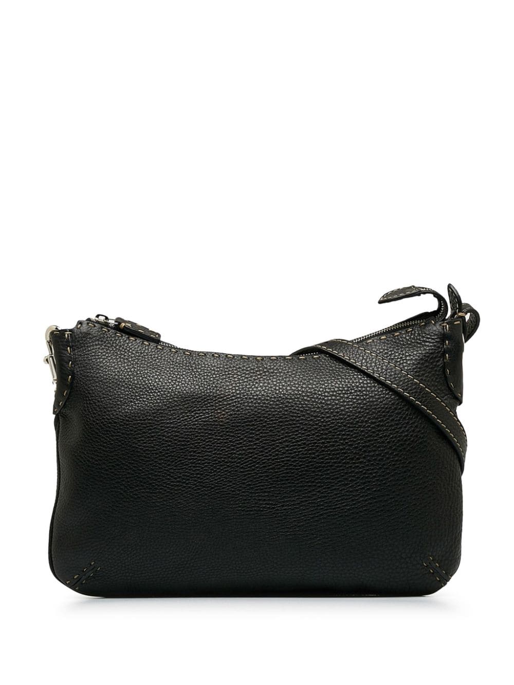 Pre-owned Fendi 2000-2010 Selleria Crossbody Bag In Black