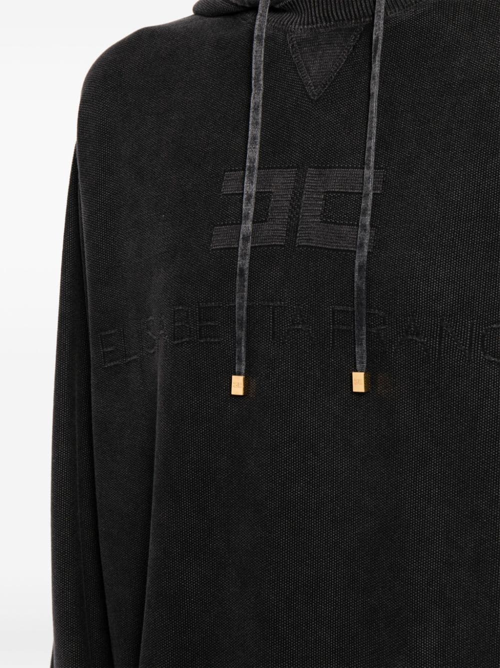 Elisabetta Franchi Sweaterjurk met geborduurd logo Grijs