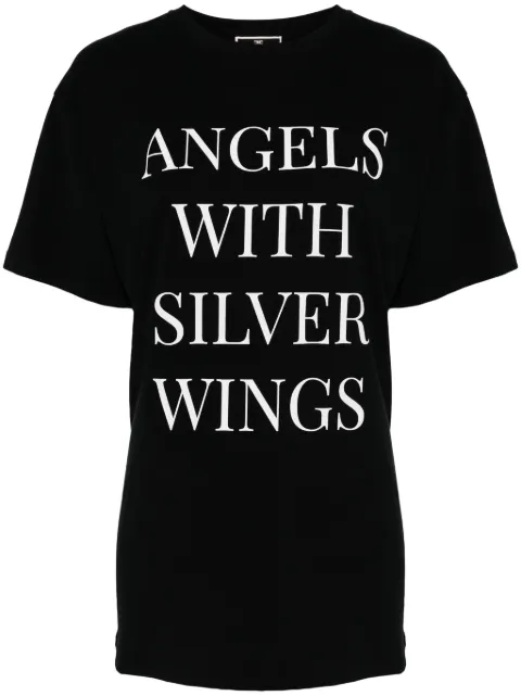 Elisabetta Franchi slogan-print cotton T-shirt