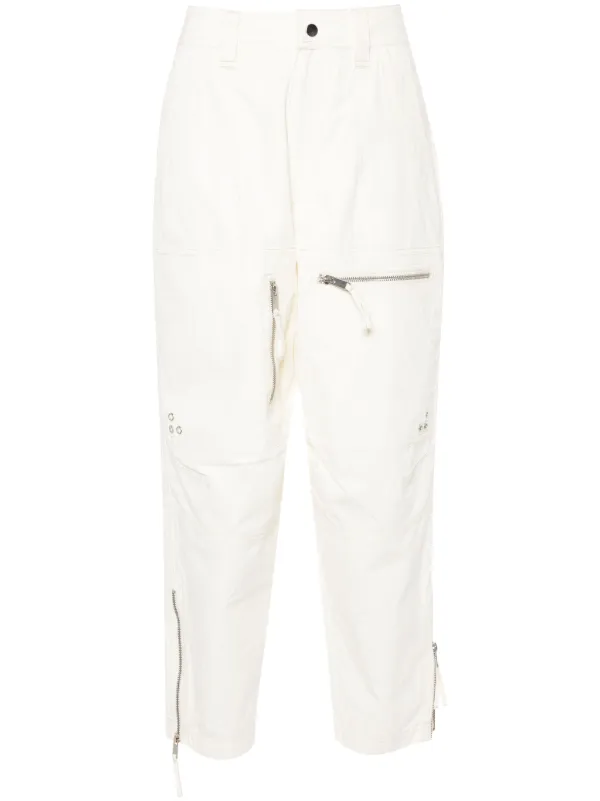 Marant Étoile Kelvin Cotton Trousers in Neutrals