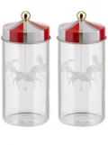 Alessi Circus glass jars (set of two) - Neutrals