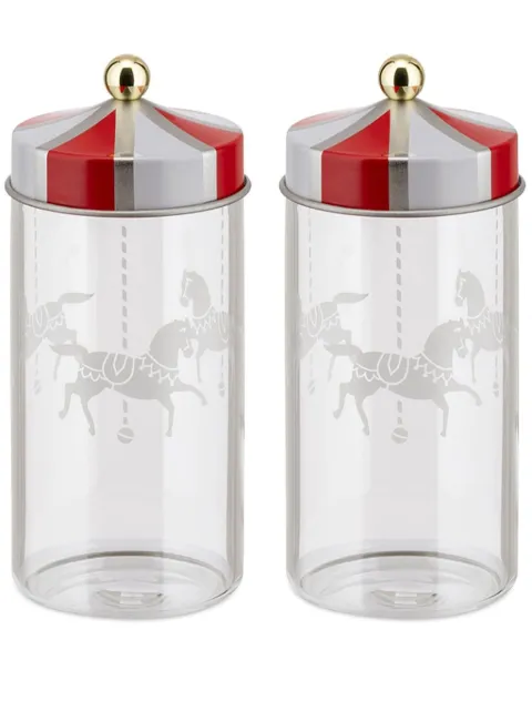 Alessi Circus glass jars (set of two)