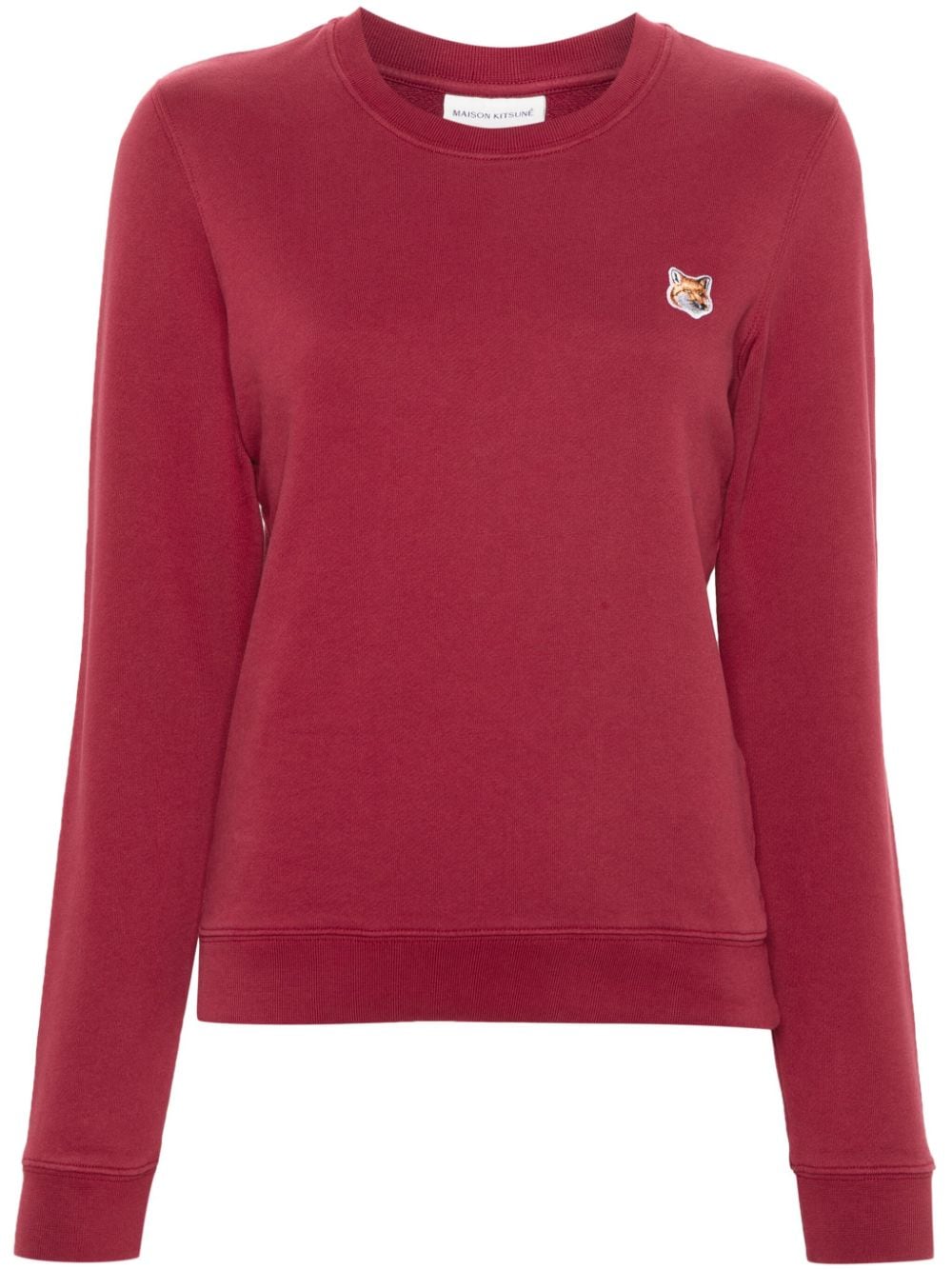 Maison Kitsuné Fox Head Patch Sweatshirt In Red