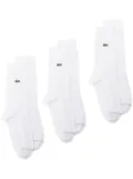 Lacoste logo-embroidered socks (pack of three) - White