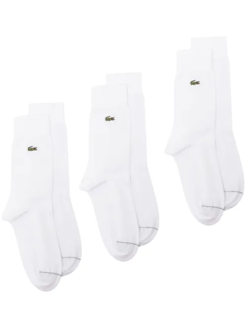Lot de deux paires de chaussettes à logo brodé - Lacoste - Modalova