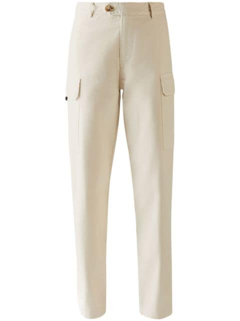 Hogan high-waist cotton cargo trousers