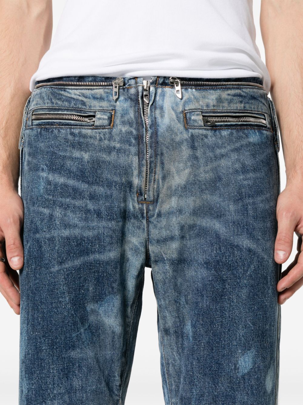 Shop Diesel D-gen Bleached-effect Bootcut Jeans In Blue