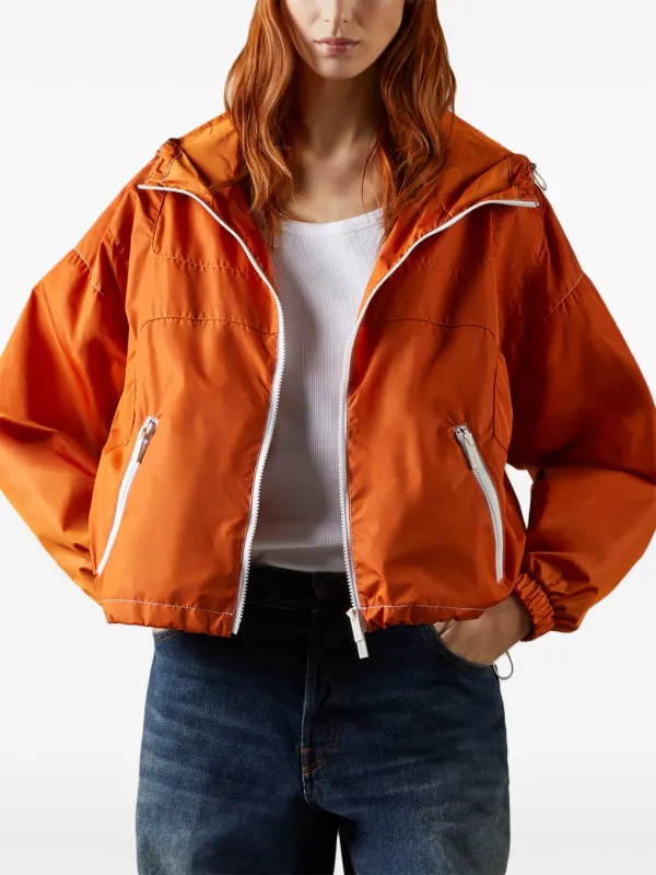 Hooded panelled windbreaker hotsell