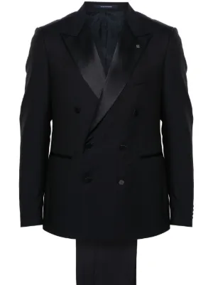 Tagliatore Wool double-breasted Suit | Black | FARFETCH