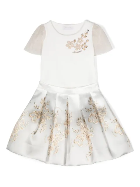 Monnalisa stud-embellished skirt set