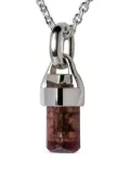Parts of Four Talisman Specimen rubellite necklace - Silver