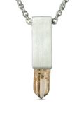 Parts of Four Talisman Cuboid topaz necklace - Silver