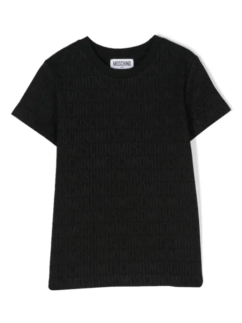 Moschino Kids logo-jacquard ribbed T-shirt