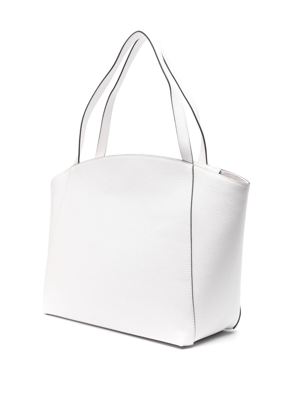Shop Coccinelle Logo-plaque Leather Tote Bag In White