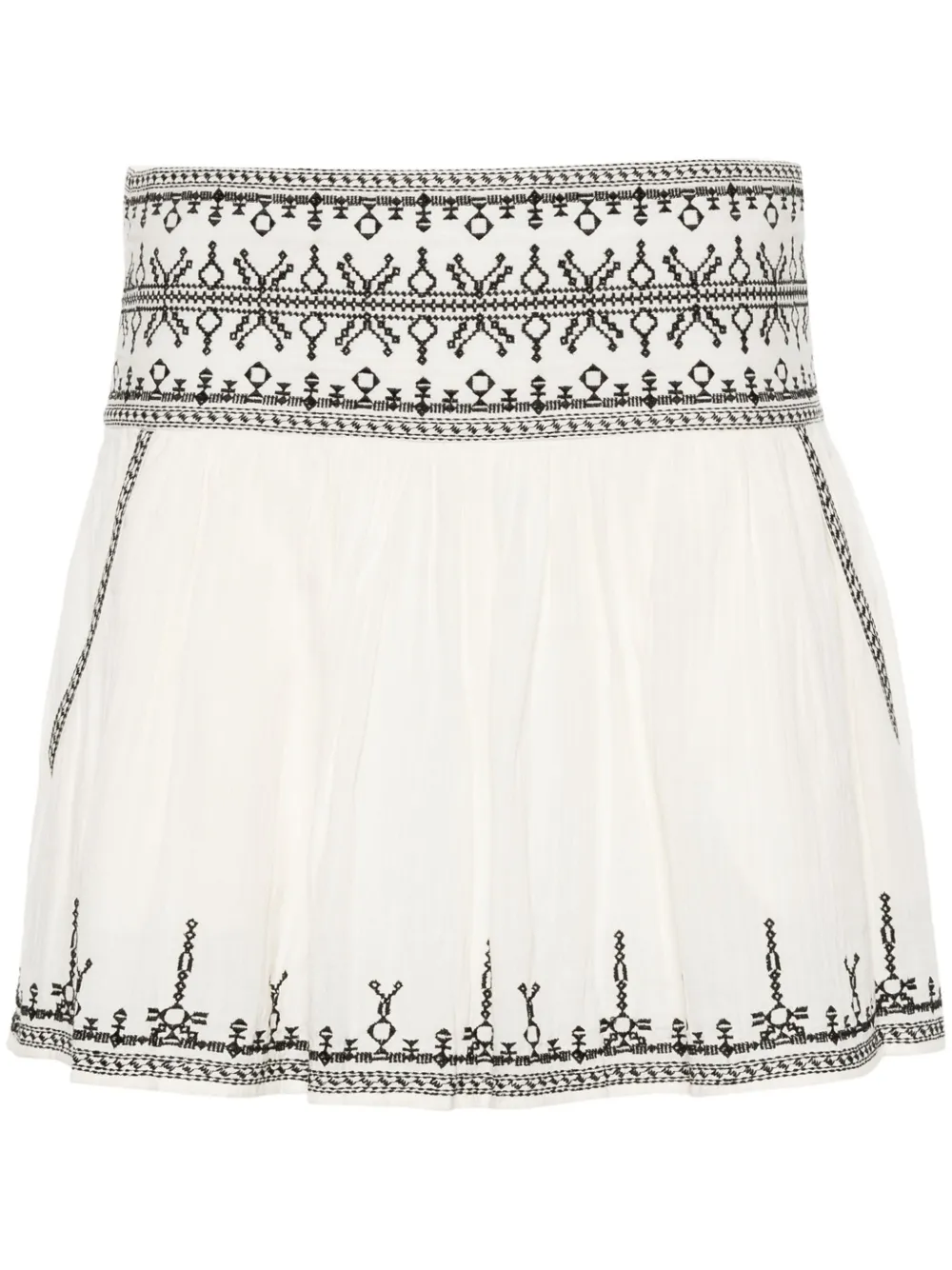 Isabel Marant Étoile Picadilia Cotton Mini Skirt In Neutrals