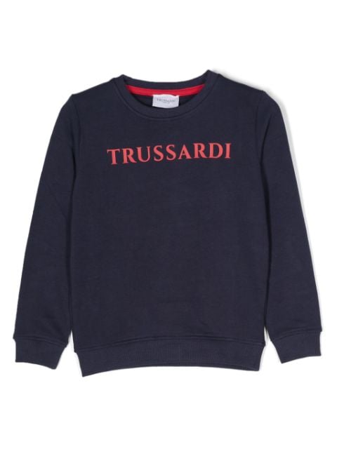 TRUSSARDI JUNIOR logo-print cotton sweatshirt