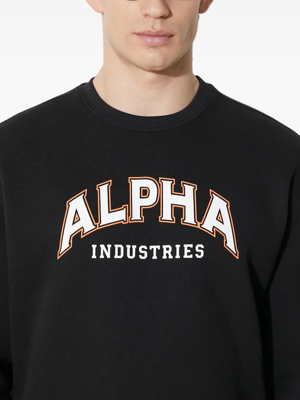Alpha Industries College Sweatshirt In Black