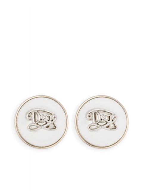 Dsquared2 logo-plaque clip-on earrings