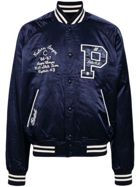 Polo Ralph Lauren logo-applique satin bomber jacket Men