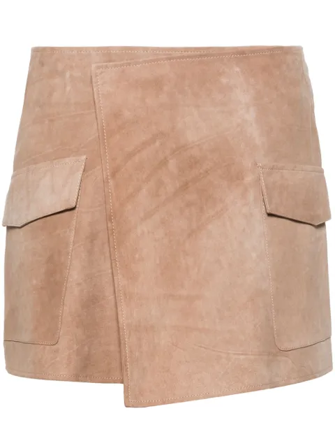 Arma Olbia A-line suede miniskirt