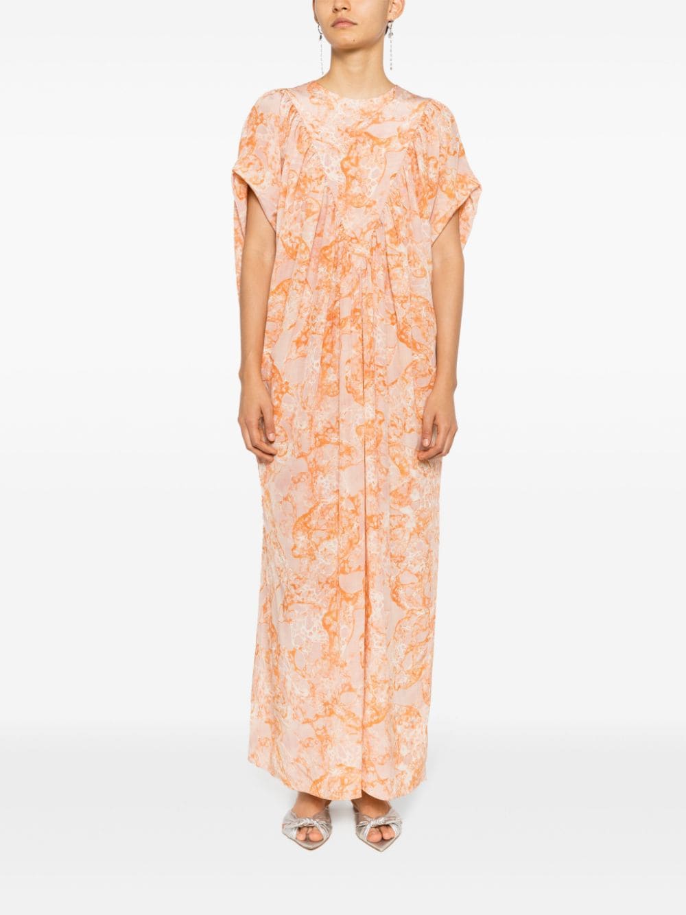 Adriana Degreas Maxi-jurk met abstracte print - Oranje