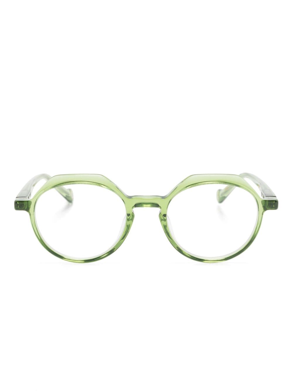etnia barcelona lunettes de vue baaang à monture ronde - vert
