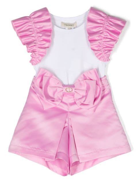 TWINSET Kids bow-detailed T-shirt and shorts set