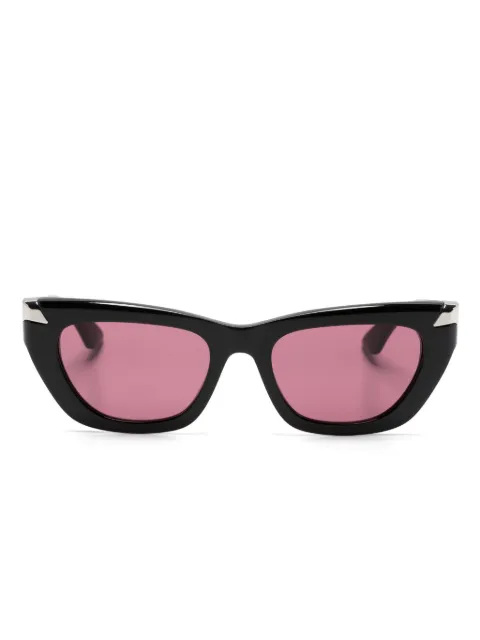 Alexander McQueen Eyewear logo-engraved cat-eye sunglasses