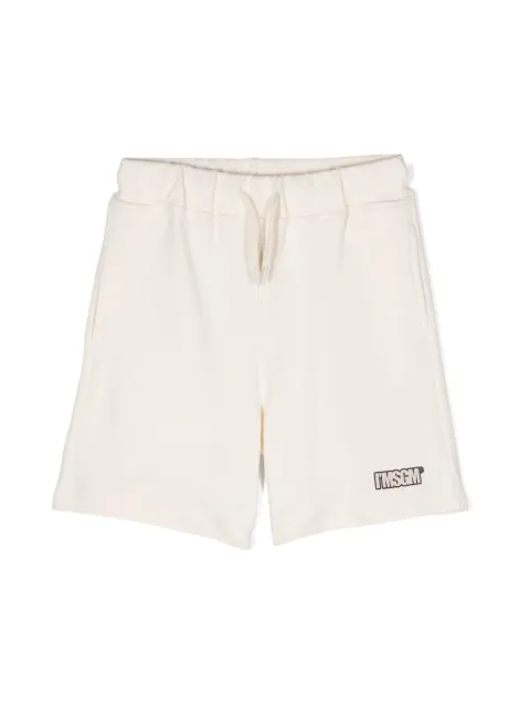 MSGM Kids rubberised-logo track shorts