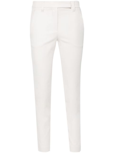 Brunello Cucinelli slim-fit cropped cotton trousers Women