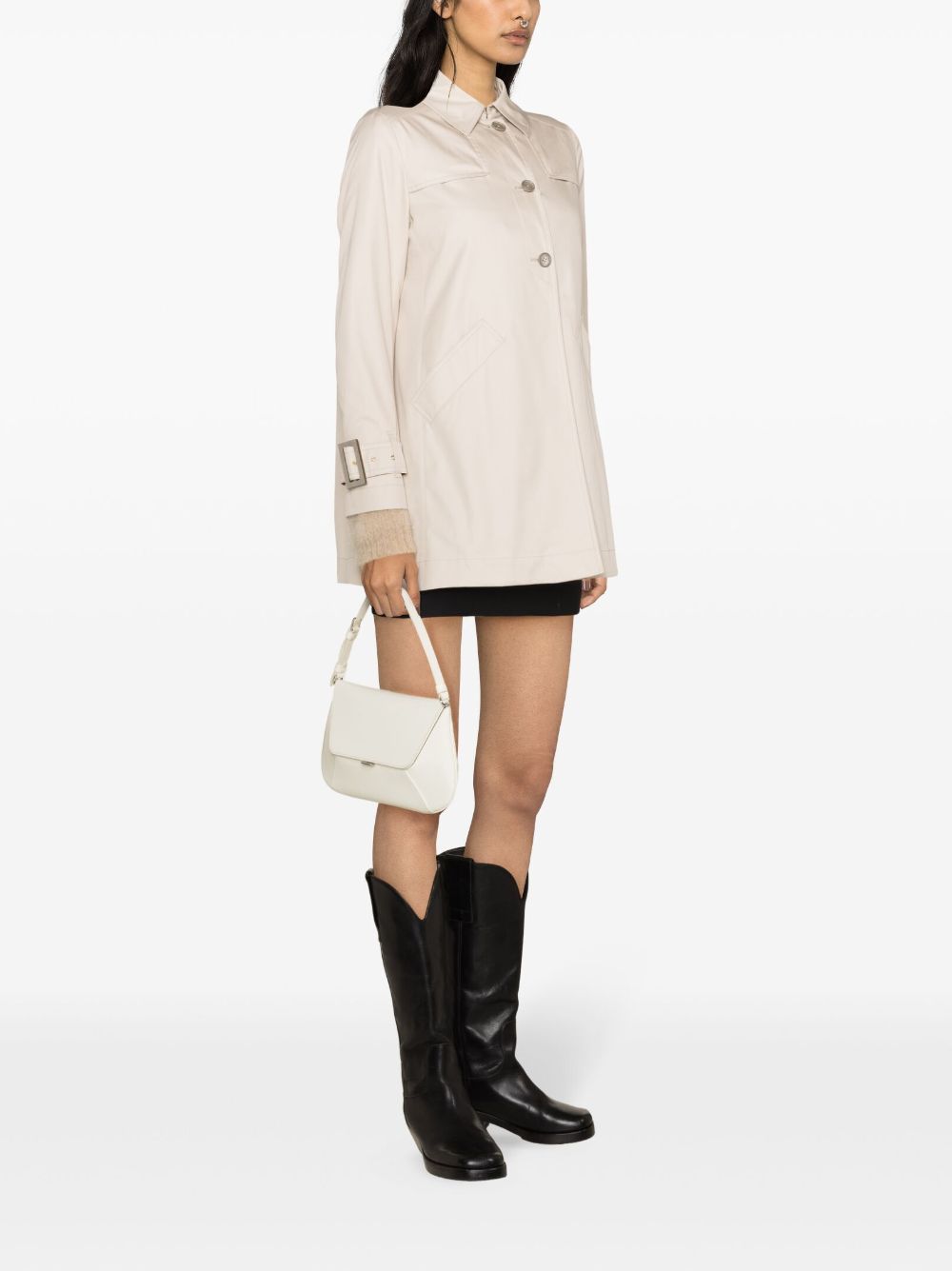 Shop Herno Mid-length Cotton Parka In Neutrals
