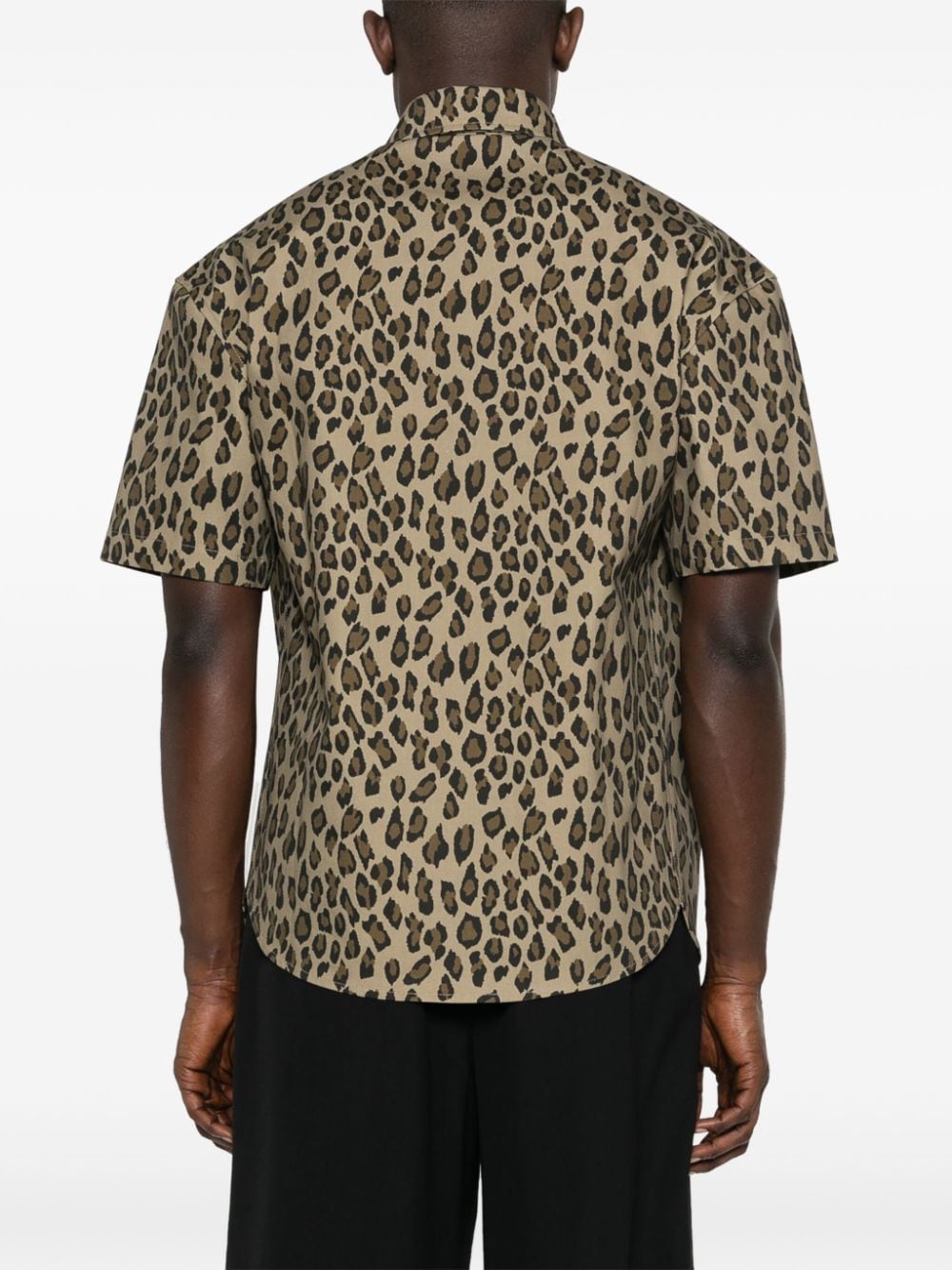 Shop Bluemarble Leopard-print Short-sleeve Shirt In Neutrals