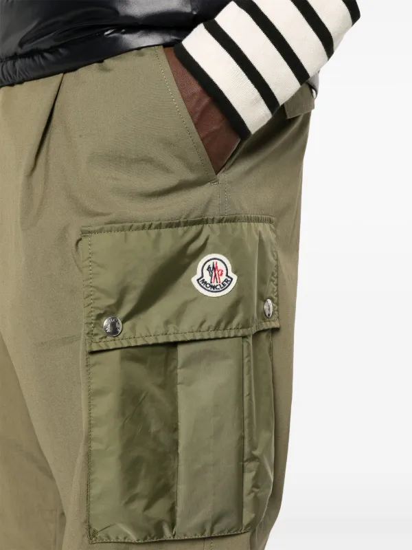 Moncler appliqué-logo Cargo Trousers | Green | FARFETCH