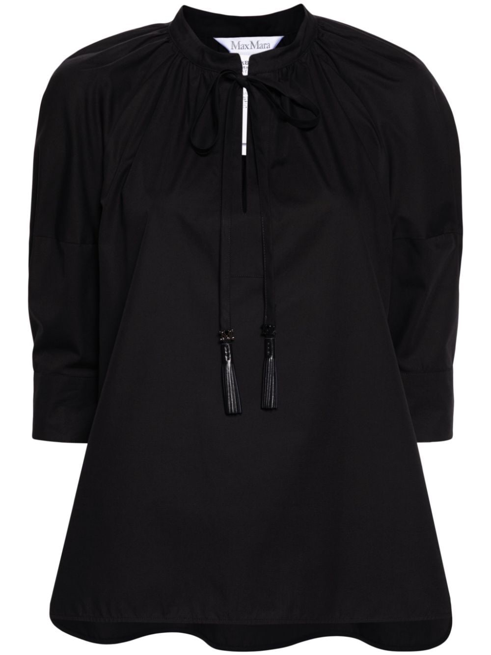 Max Mara Carpi Blouse In Nero